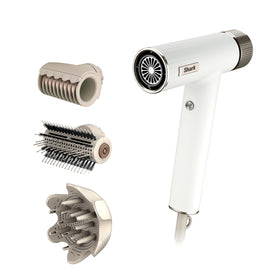 Shark SpeedStyle front view showing compact dryer and sleek design benefit: easy handling