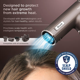 Shark SpeedStyle Pro FLEX DefrizzFast diffuser prongs extended and retracted for curl control