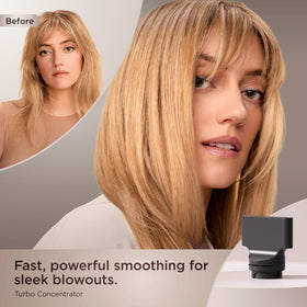 Shark SpeedStyle Pro on bathroom counter in lifestyle scene for at-home salon convenience