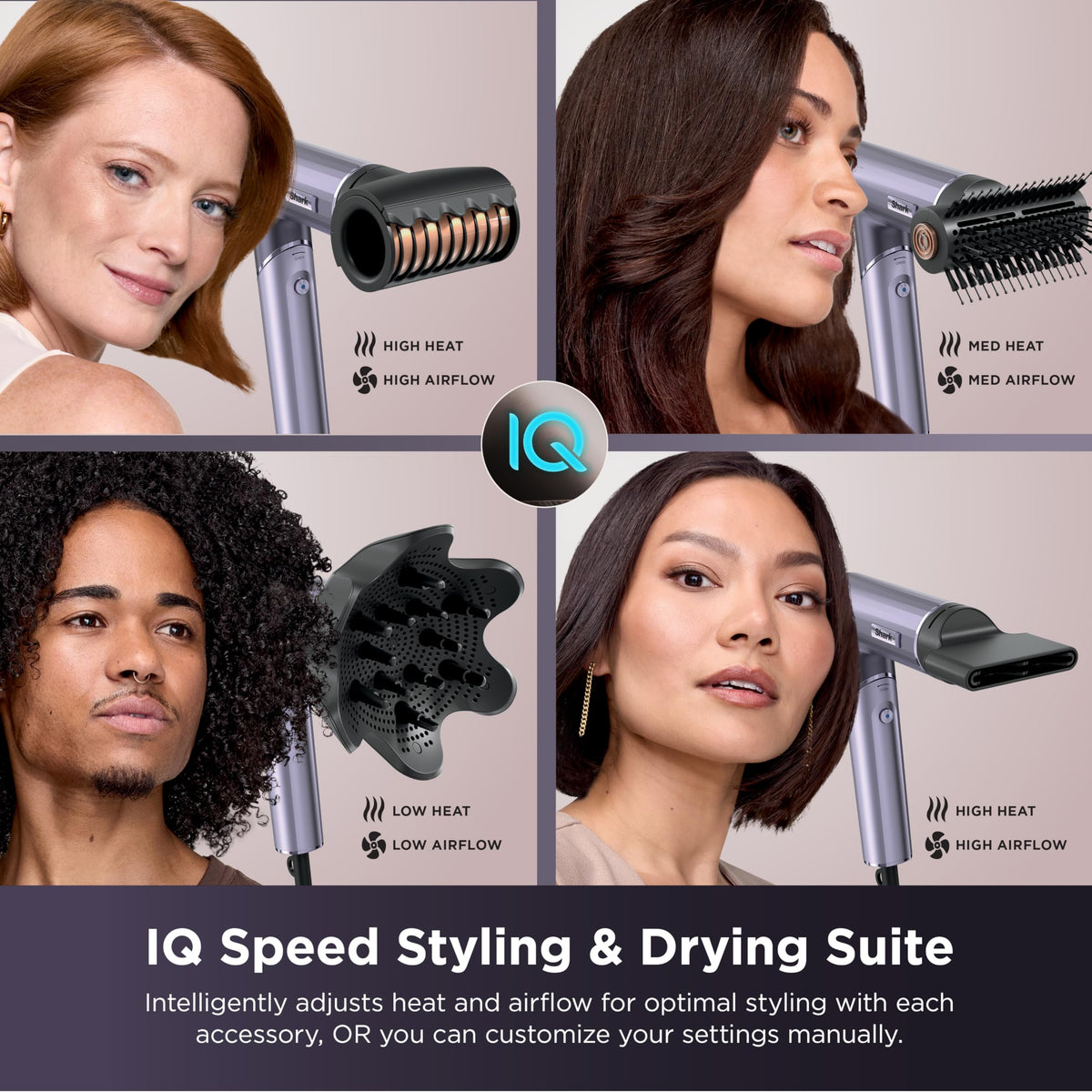 Shark SpeedStyle Pro FLEX QuickSmooth Brush in use for smoothing and shine