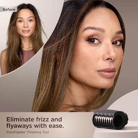 Shark SpeedStyle Pro finished hairstyle on model, glossy frizz-free results