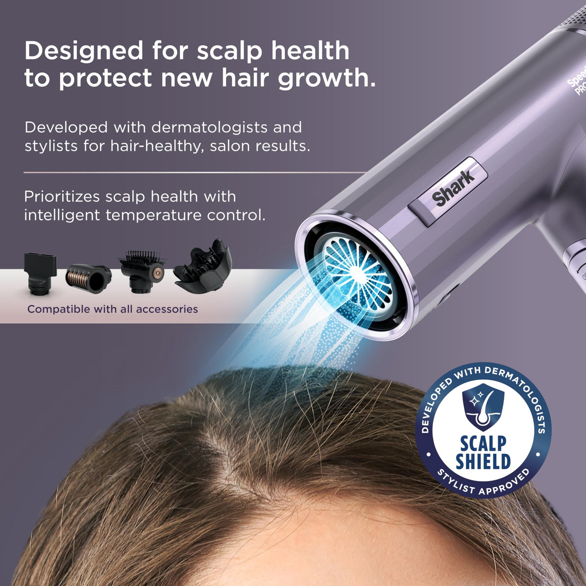 Shark SpeedStyle Pro FLEX turbo concentrator close-up for precise styling control