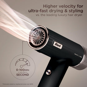 Shark SpeedStyle Pro turbo concentrator close-up illustrating focused airflow for sleek results