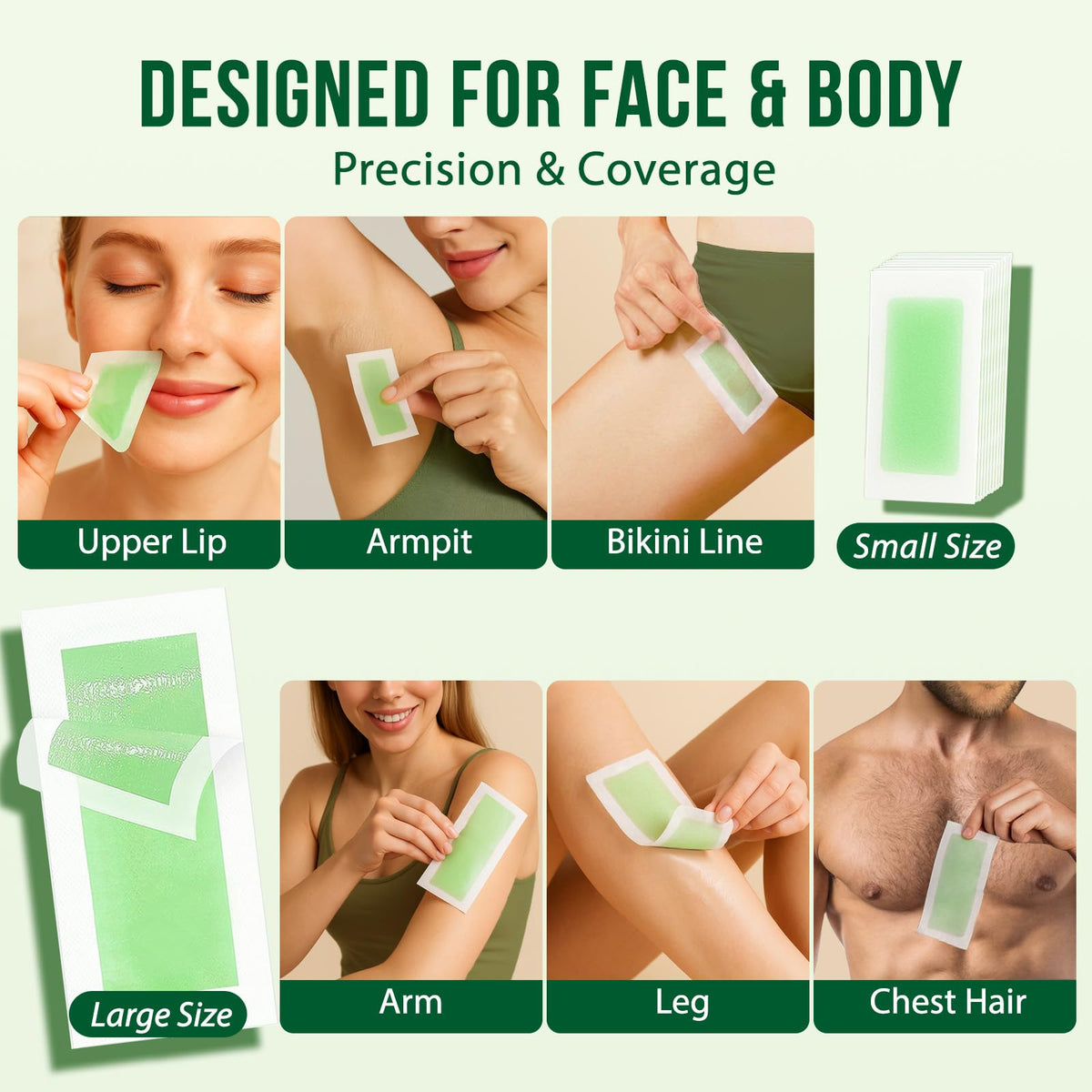 Sharmiz large body strip close-up highlighting texture for smooth removal