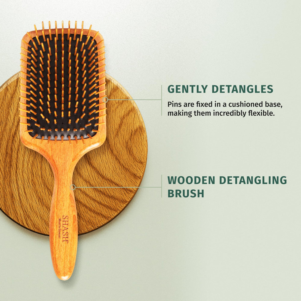 SHASH brush on bathroom counter lifestyle scene promoting daily use