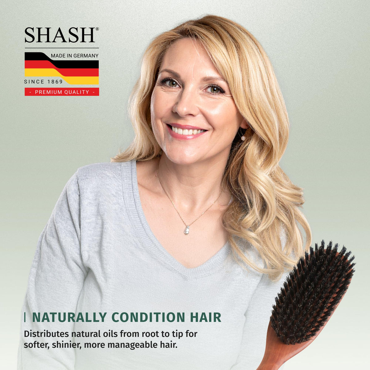 SHASH cleaning setup with brush upside down to protect wood and bristles