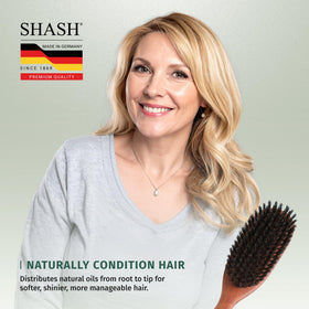 SHASH cleaning setup with brush upside down to protect wood and bristles