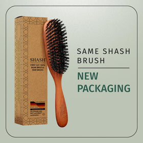 SHASH close-up of 100% boar bristles highlighting gentle conditioning action
