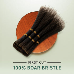 SHASH demonstrating dry brushing technique for scalp exfoliation and shine