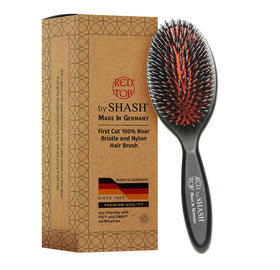 SHASH brush front showing medium paddle and mixed bristles for gentle detangling