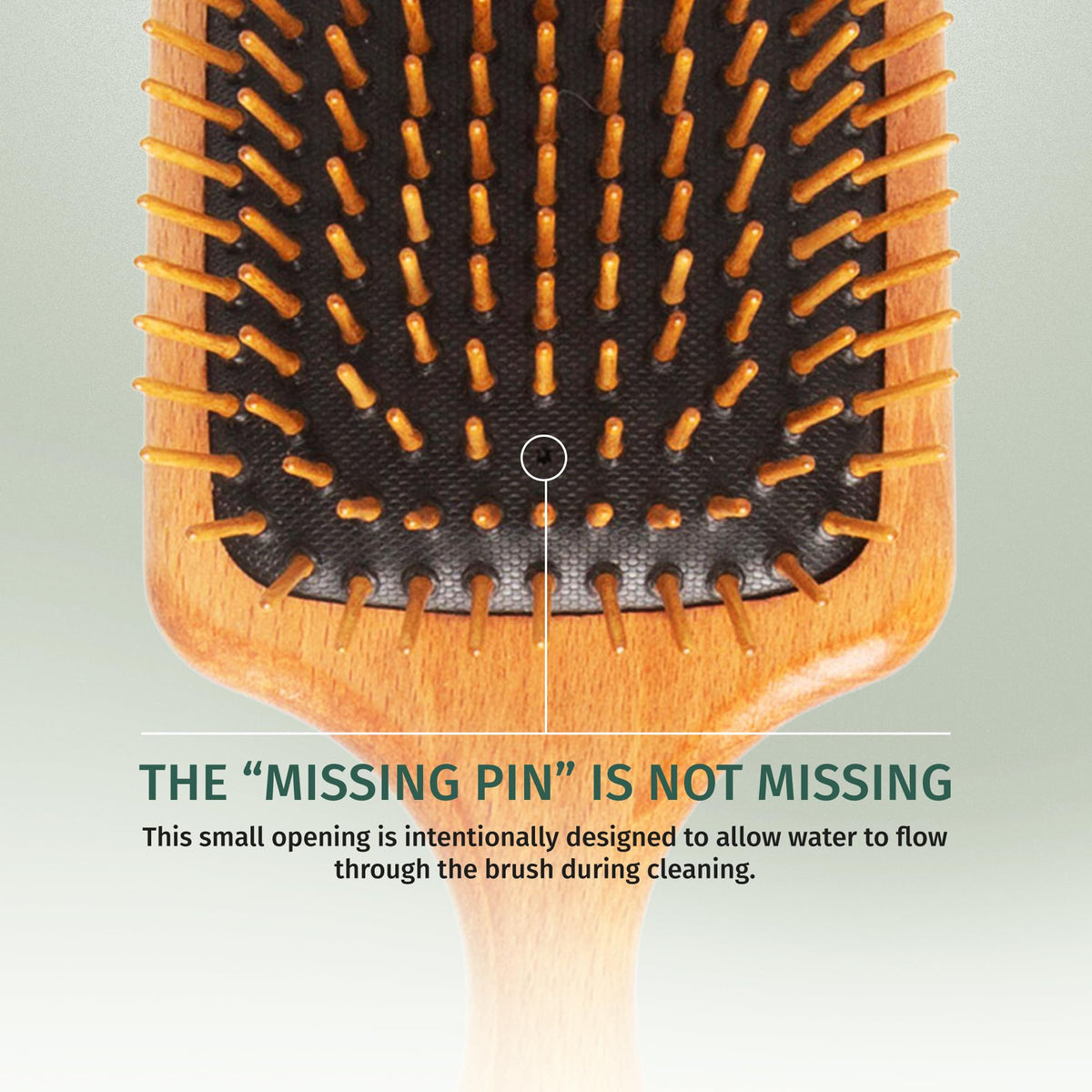 SHASH rubber cushion closeup demonstrating flexible pins and gentler brushing