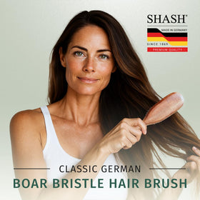 SHASH brushing fine hair to show reduced frizz and improved texture