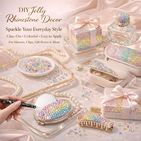 SHATANG rhinestones applied to a tumbler showing sparkling finish and personalization