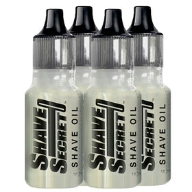 Shave Secret bottle front packaging showing label and 18.75ml size for travel convenience