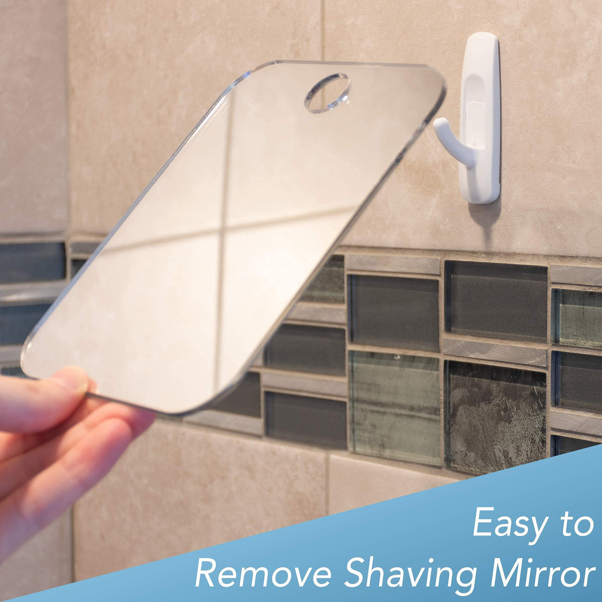 Shave Well in shower scene showing steady visibility during steaming showers