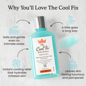 Shaveworks Cool Fix being applied to bikini area to soothe irritation