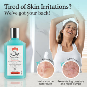 Shaveworks Cool Fix gel texture closeup showing cooling, fast absorption