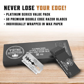 SHAVING REVOLUTION close-up of blade edge highlighting sharpness for precise shaves