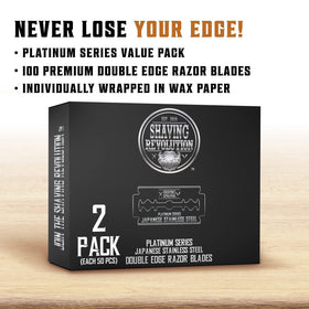 SHAVING REVOLUTION individually wrapped blade for safer handling and storage