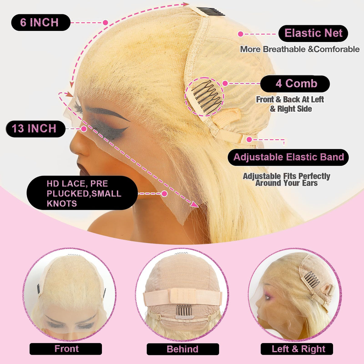 Shciyair 613 body wave texture detail displaying soft movement and volume
