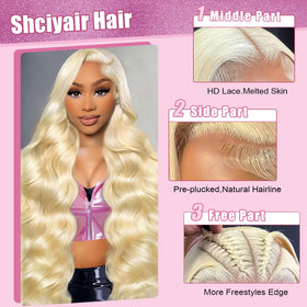Shciyair 613 close-up of HD lace blending seamlessly with skin tone