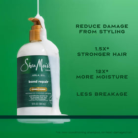 Shea Moisture conditioner being applied in shower for easier detangling