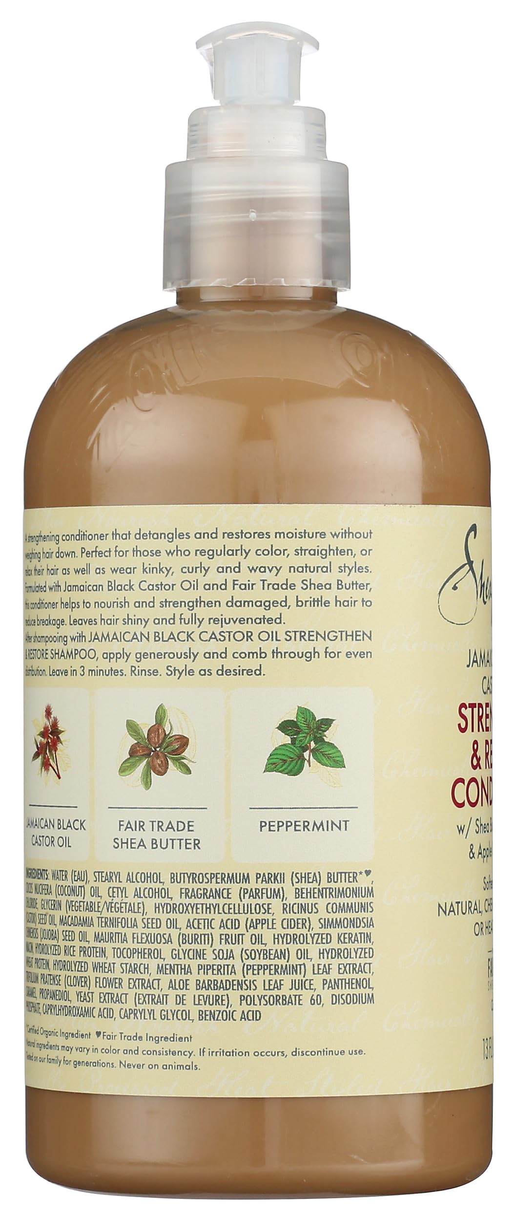 Shea Moisture before and after hair showing smoother shinier strands