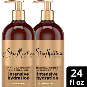 Shea Moisture before and after hair texture comparison showing improved softness