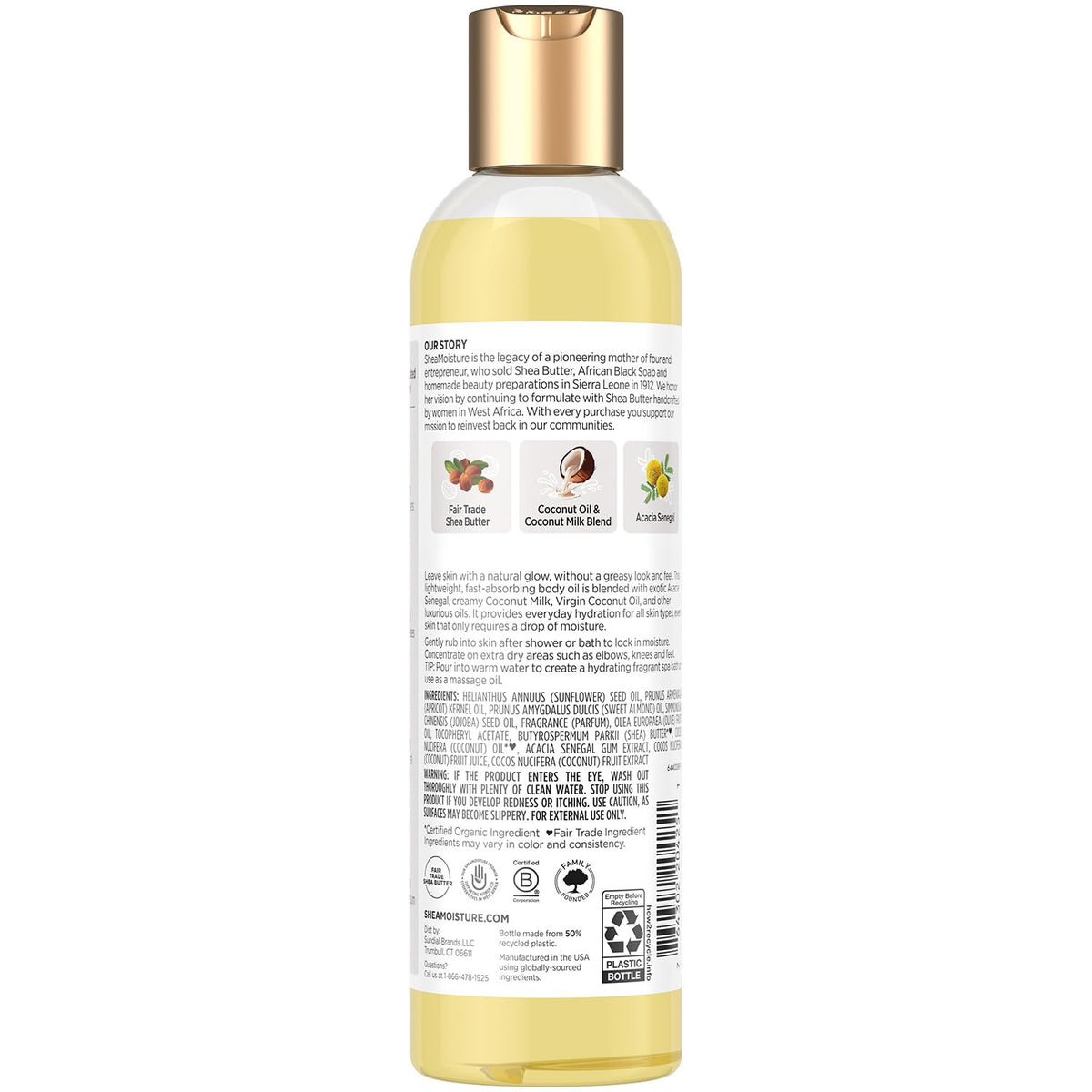 Shea Moisture two 8 oz bottles side-by-side for ready supply