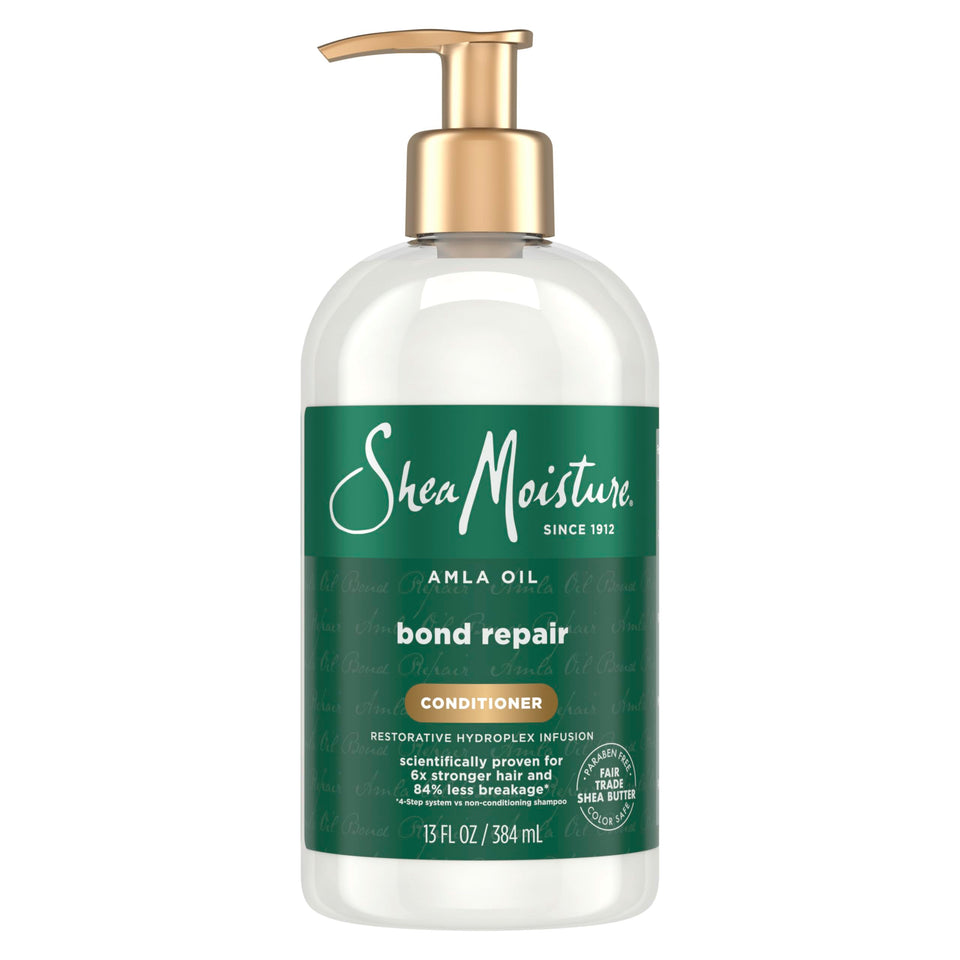 Shea Moisture bottle front showing product and benefits