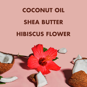 Shea Moisture coconut ingredient pile highlighting vitamin-rich hydration