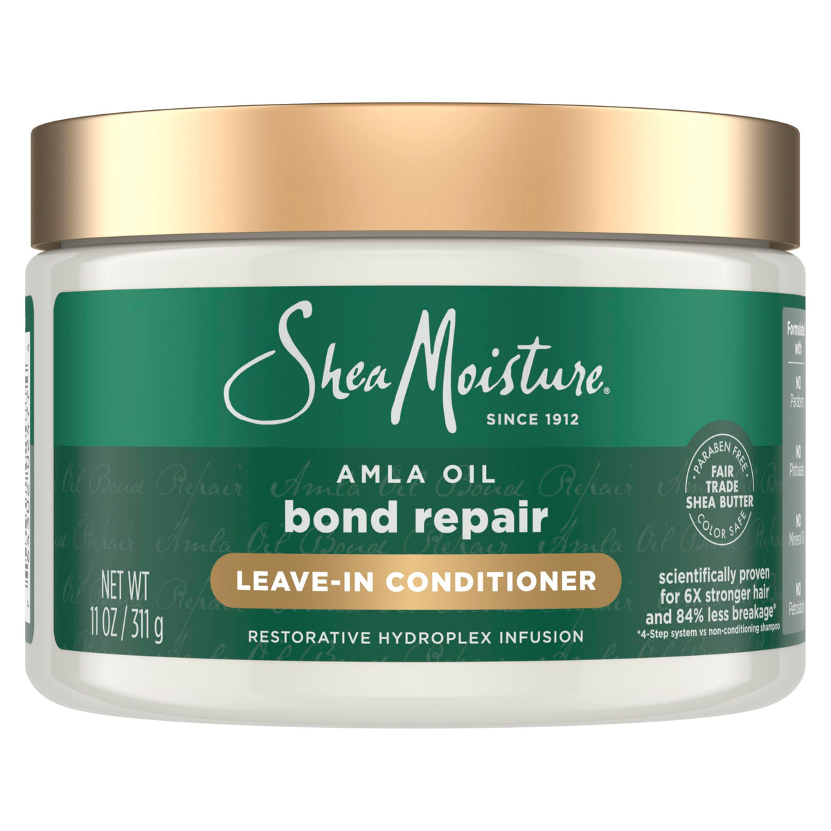 Shea Moisture bottle front view showing product branding and size benefit of easy identification