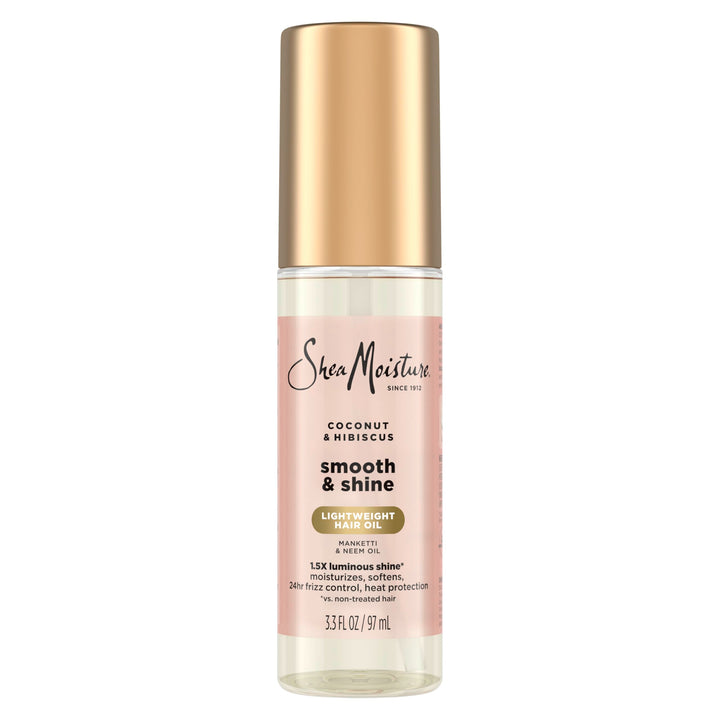 Shea Moisture front packaging showing bottle and branding for instant recognition and trust