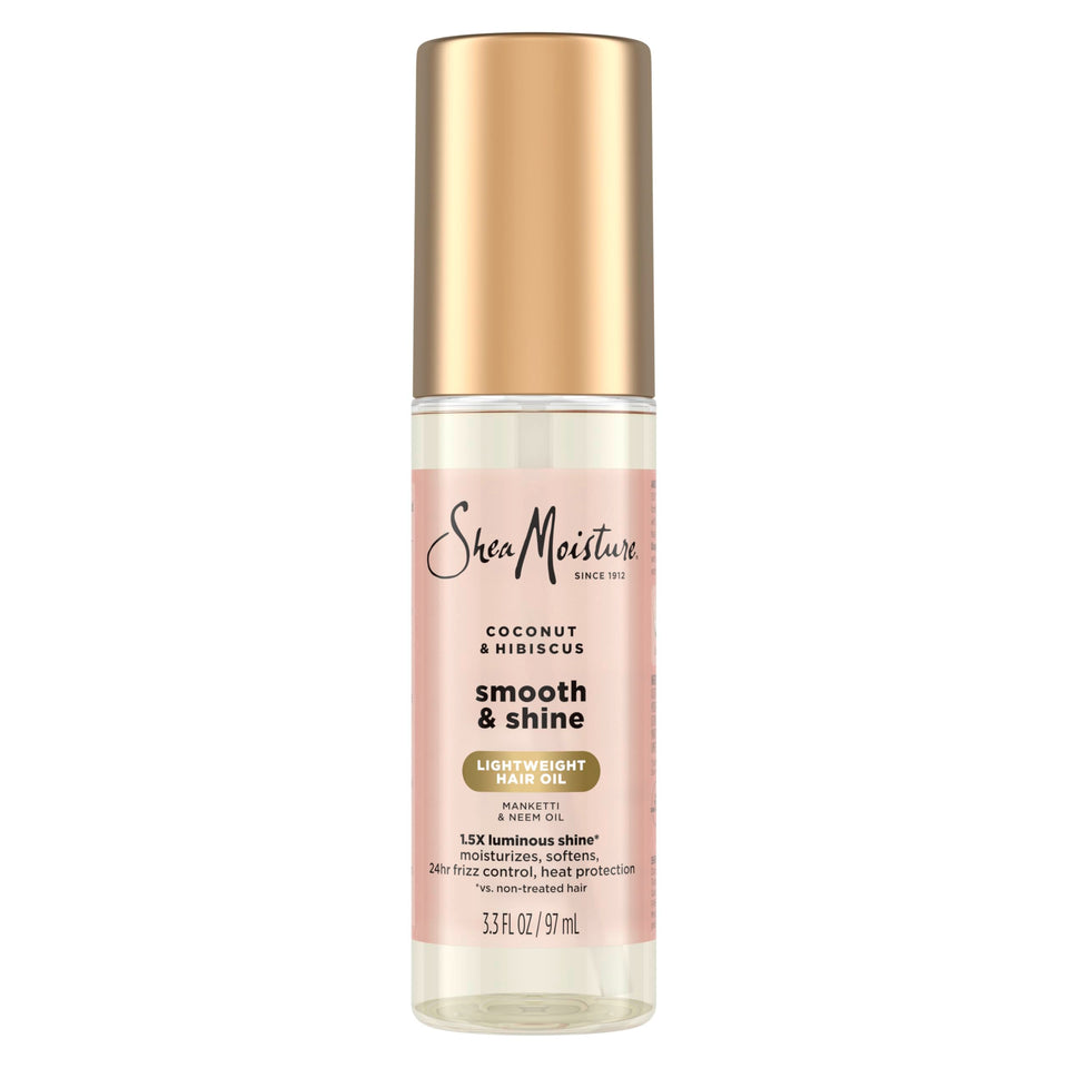 Shea Moisture front packaging showing bottle and branding for instant recognition and trust