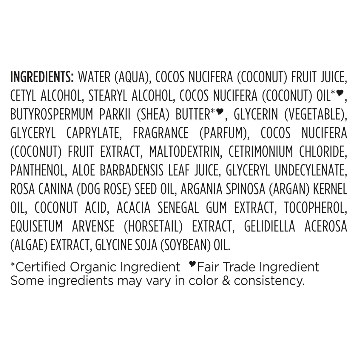 Shea Moisture coconut and shea oils visualizing natural ingredient blend