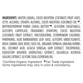 Shea Moisture coconut and shea oils visualizing natural ingredient blend