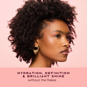 Shea Moisture ingredient label highlighting flaxseed, coconut oil and glycerin benefits