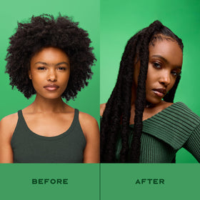 Shea Moisture with amla oil and botanicals highlighting nourishing ingredient benefit