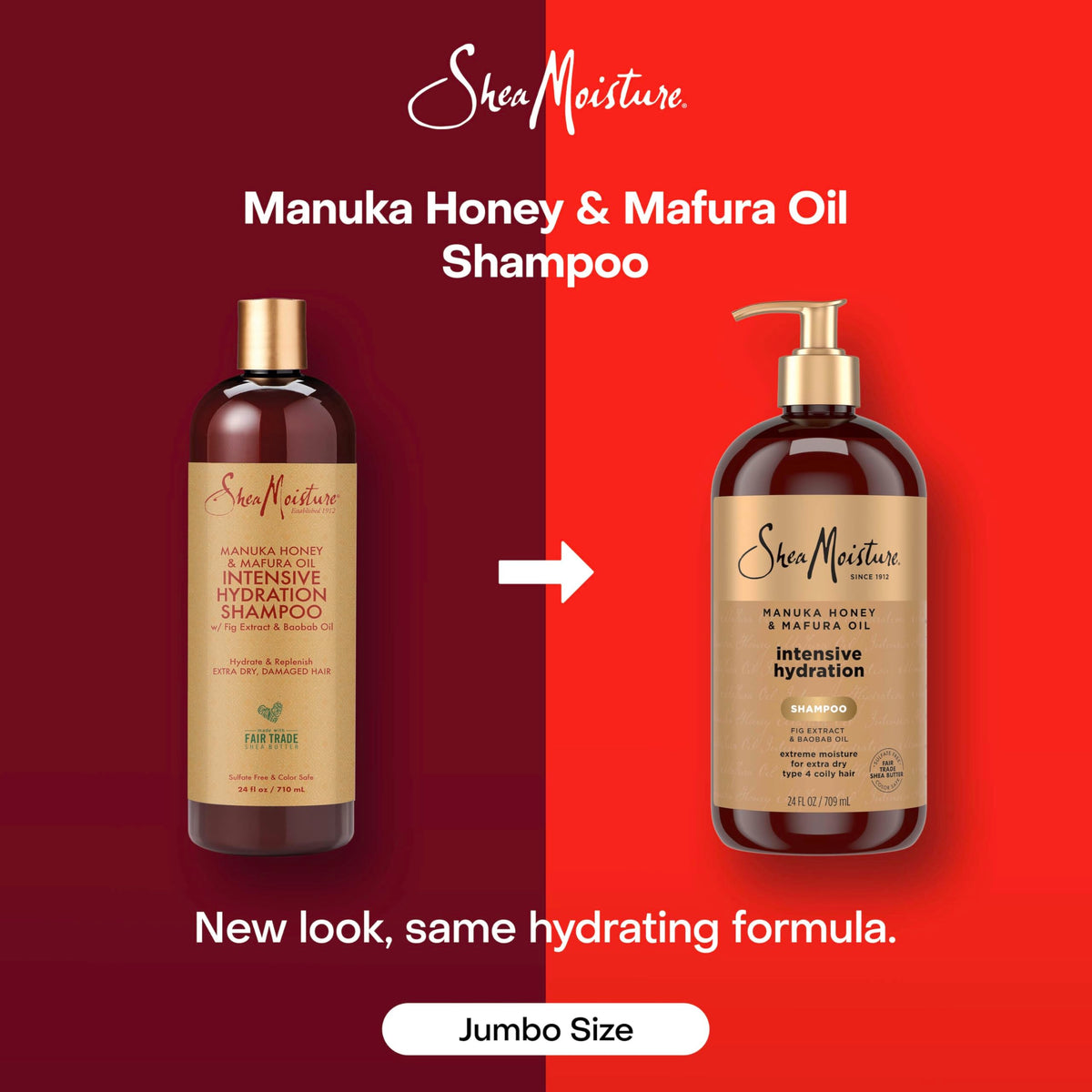 Shea Moisture ingredient shot of shea, mafura and baobab oils nourishing hair