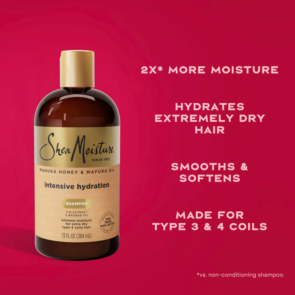 Flatlay of Shea Moisture with mafura, baobab oils and shea butter ingredients
