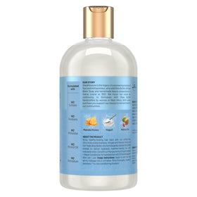 Shea Moisture dispensing creamy lather for gentle cleansing
