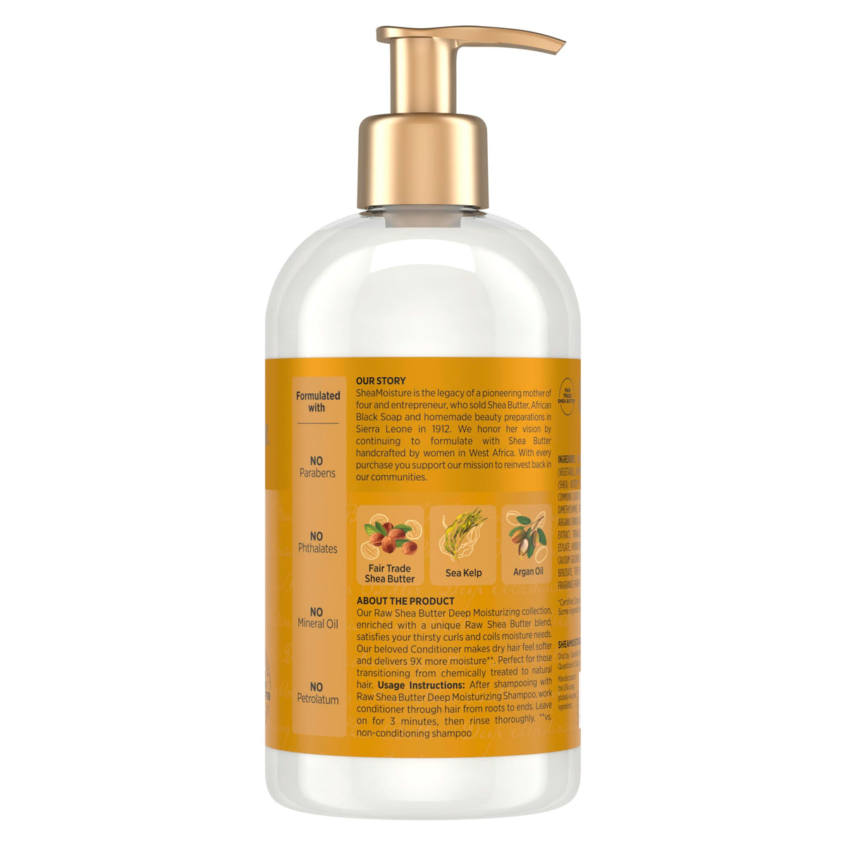 Shea Moisture creamy conditioner texture on hand for easy application