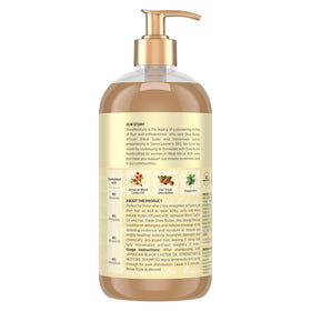 Shea Moisture dispensing creamy conditioner texture that detangles and moisturizes hair