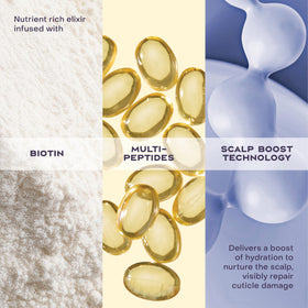 Shea Moisture bottle on bathroom shelf showing daily routine styling benefit