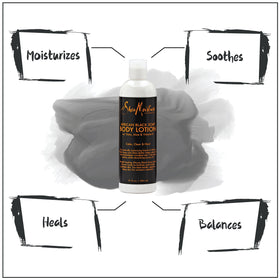 SheaMoisture 13 oz bottle held in hand showing real size