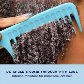 SheaMoisture after-use hair showing shinier manageable results