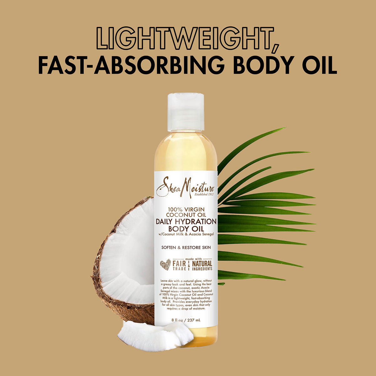 SheaMoisture application on arm showing quick absorption and hydrated skin