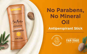 SheaMoisture deodorant being applied underarm for long-lasting sweat protection