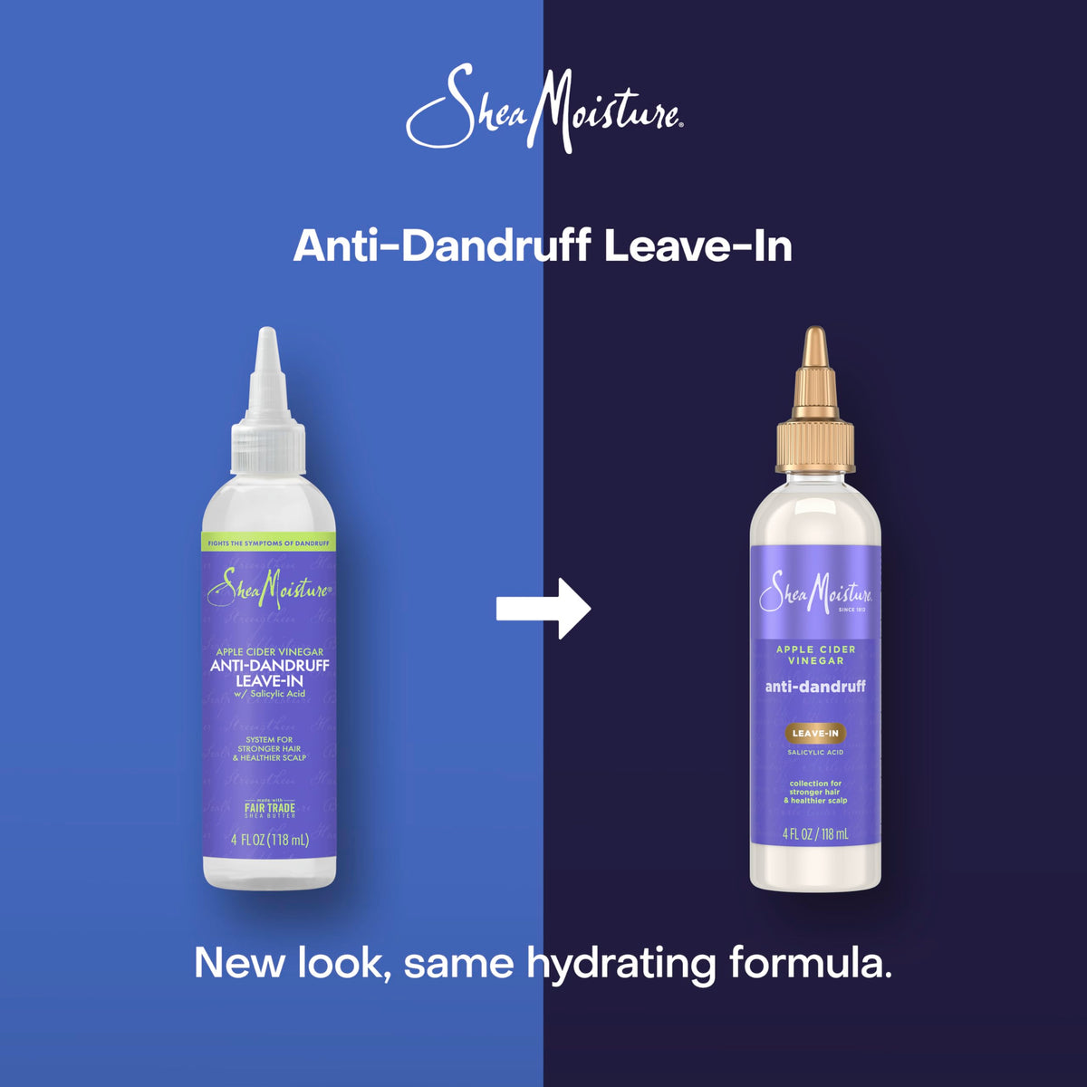 SheaMoisture dropper applying leave-in to scalp for rapid relief