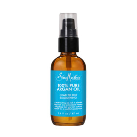 SheaMoisture front packaging showing 100% pure argan oil, nourishing shine